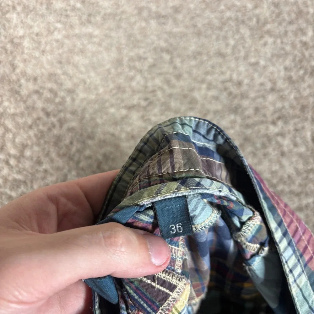 Polo Ralph Lauren Mens Patchwork Madras Plaid Swim Trunks Multicolor Size 36 NEW